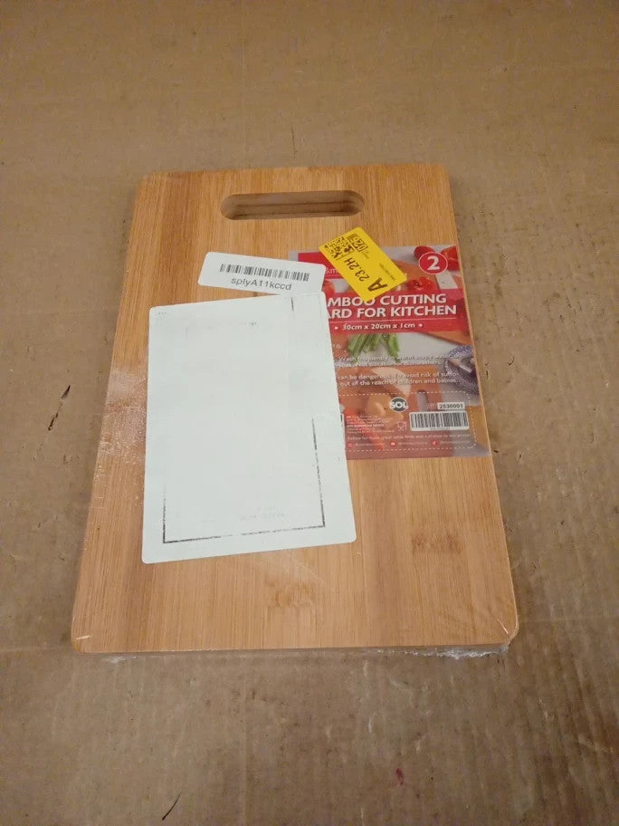 Sol 2pk Wooden Chopping Boards Set 30x20x1cm Reversible Bamboo Cutting Board New