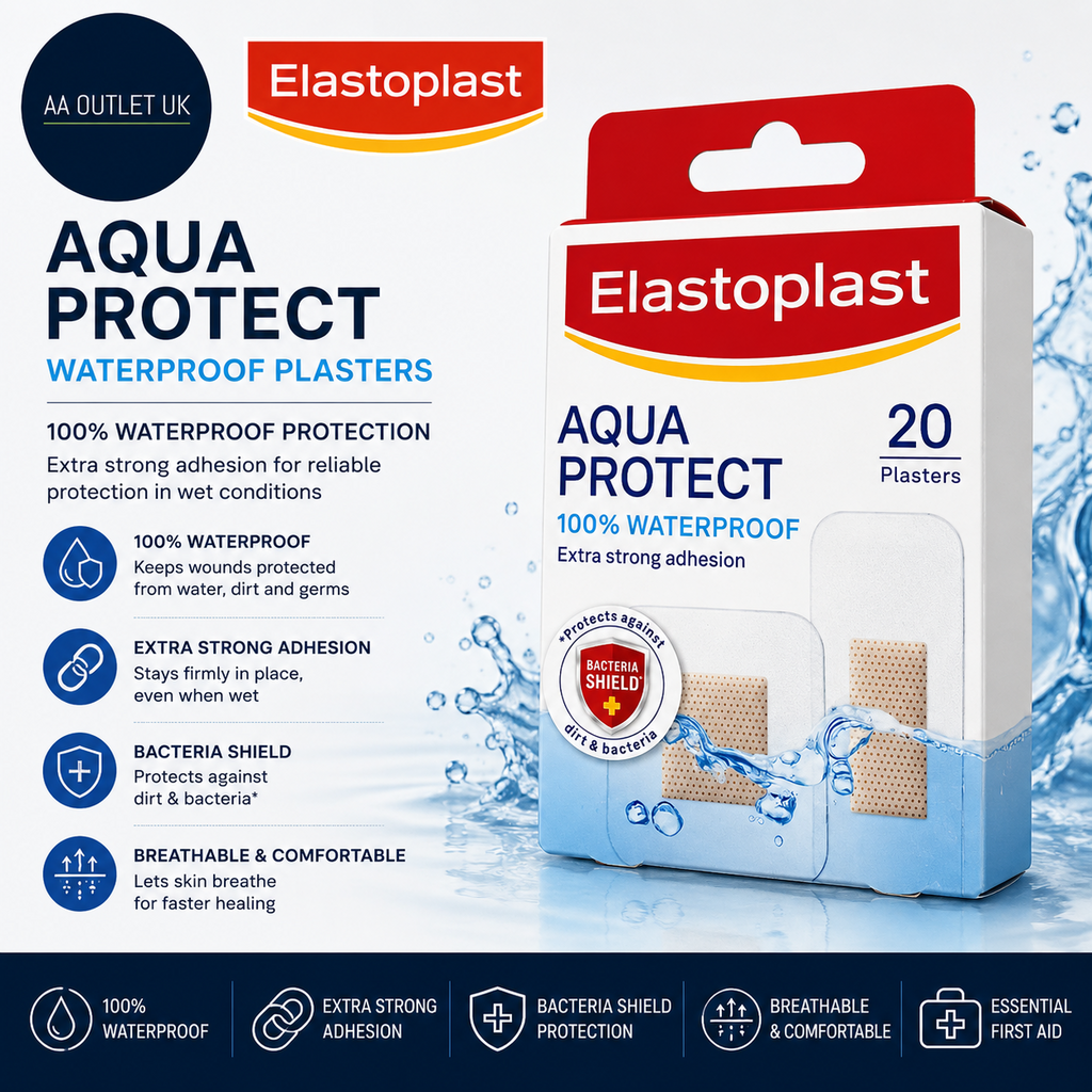 Elastoplast Aqua Protect Waterproof Plasters Strong Adhesion First Aid New