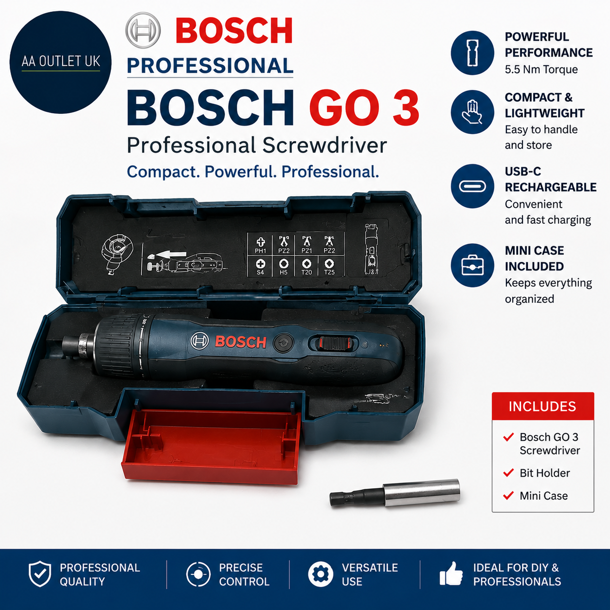 Bosch Professional Screwdriver Bosch GO 3