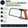 Zimaic Multifunction Hacksaw Set HSS Extra Steel Saw Blades Junior Hacksaw