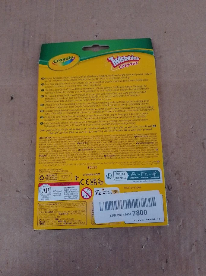 CRAYOLA Twistables Colouring Crayons Multicolor 12 Count Pack of 1 3+