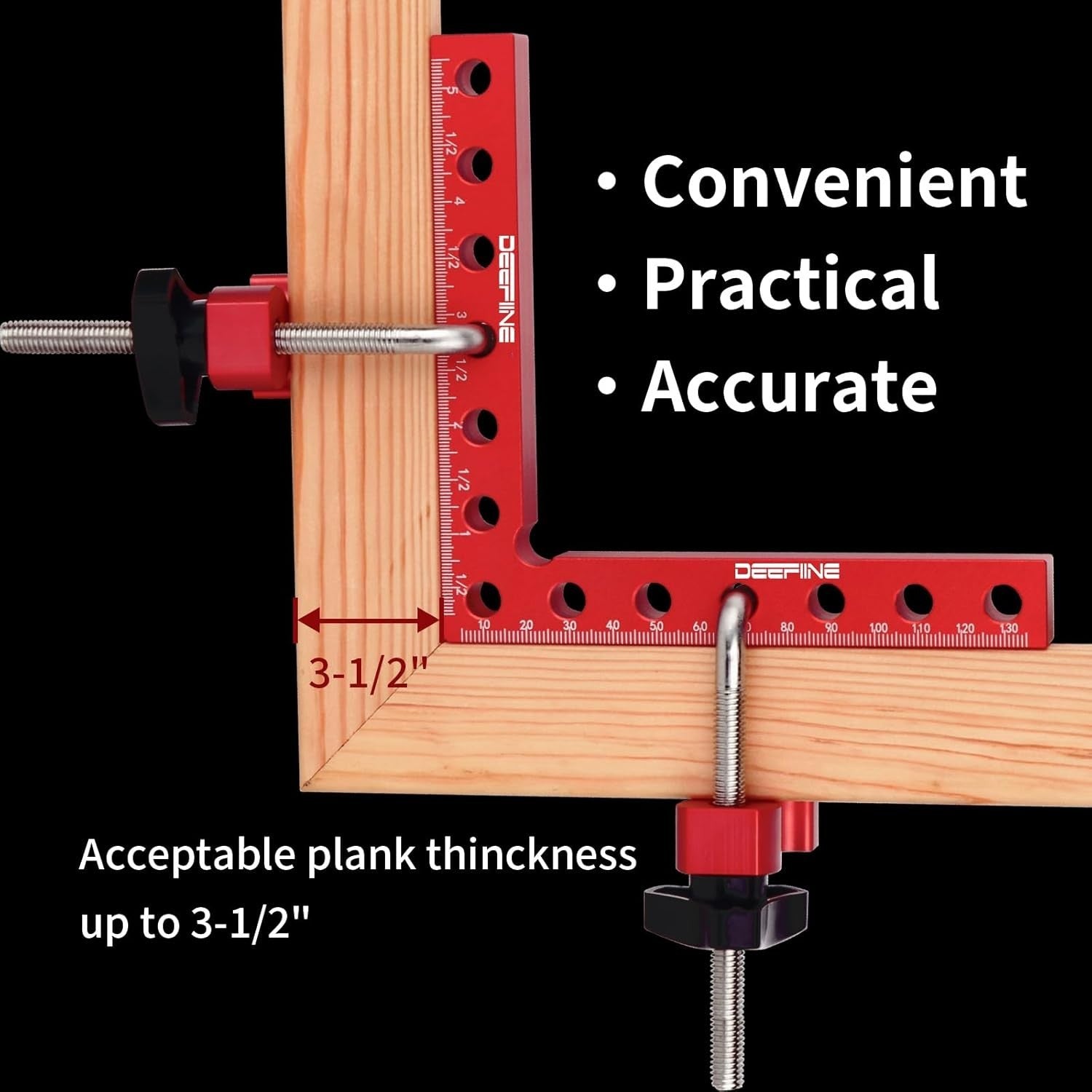 Deefine 90 Degree Positioning Squares Right Angle Clamps 5.5x5.5in Aluminum New