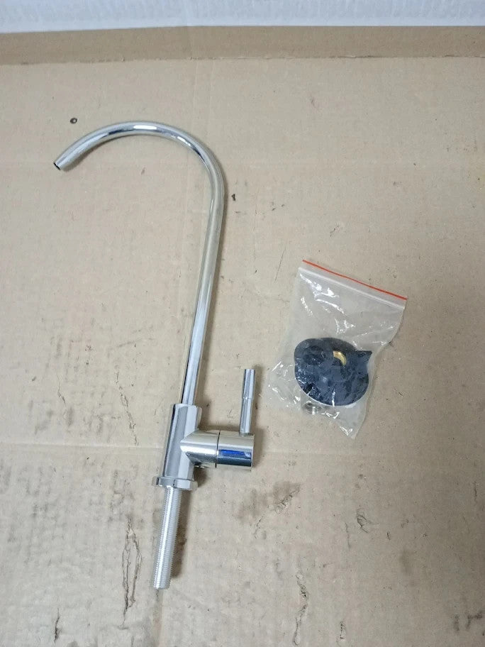 Nikou Faucet Tap 1/4in Stainless Steel Kitchen Sink Faucet Chrome Reverse New