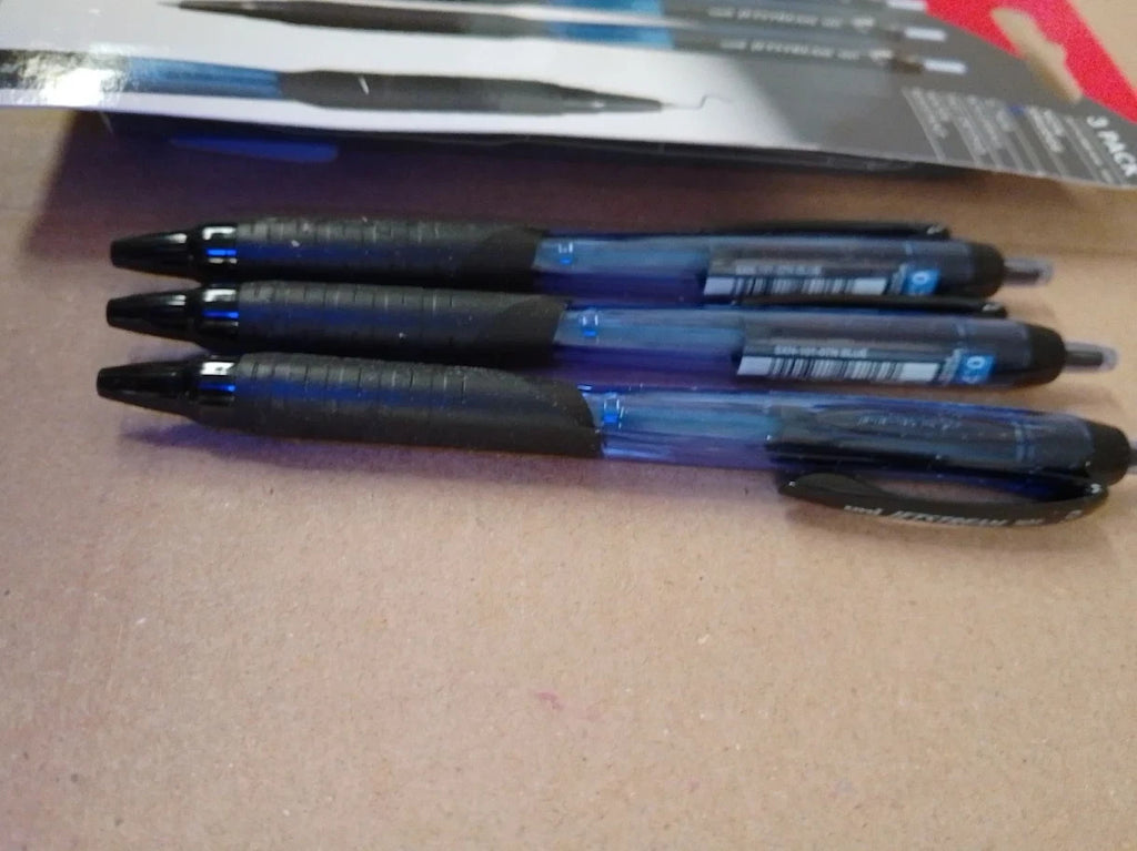Uniball Jetstream 101 Retractable Blue Ballpoint Gel Pens. 0.7mm Tip New