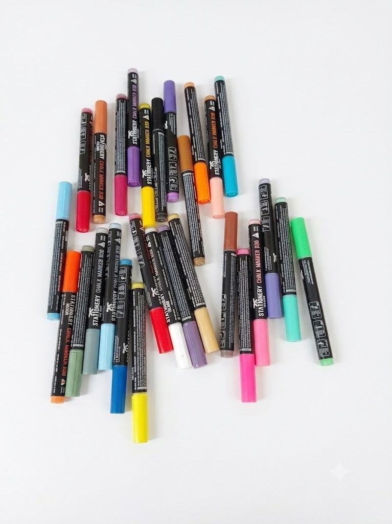 Stationery Island Chalk Pens Liquid Markers Blackboard Glass Premium Design New