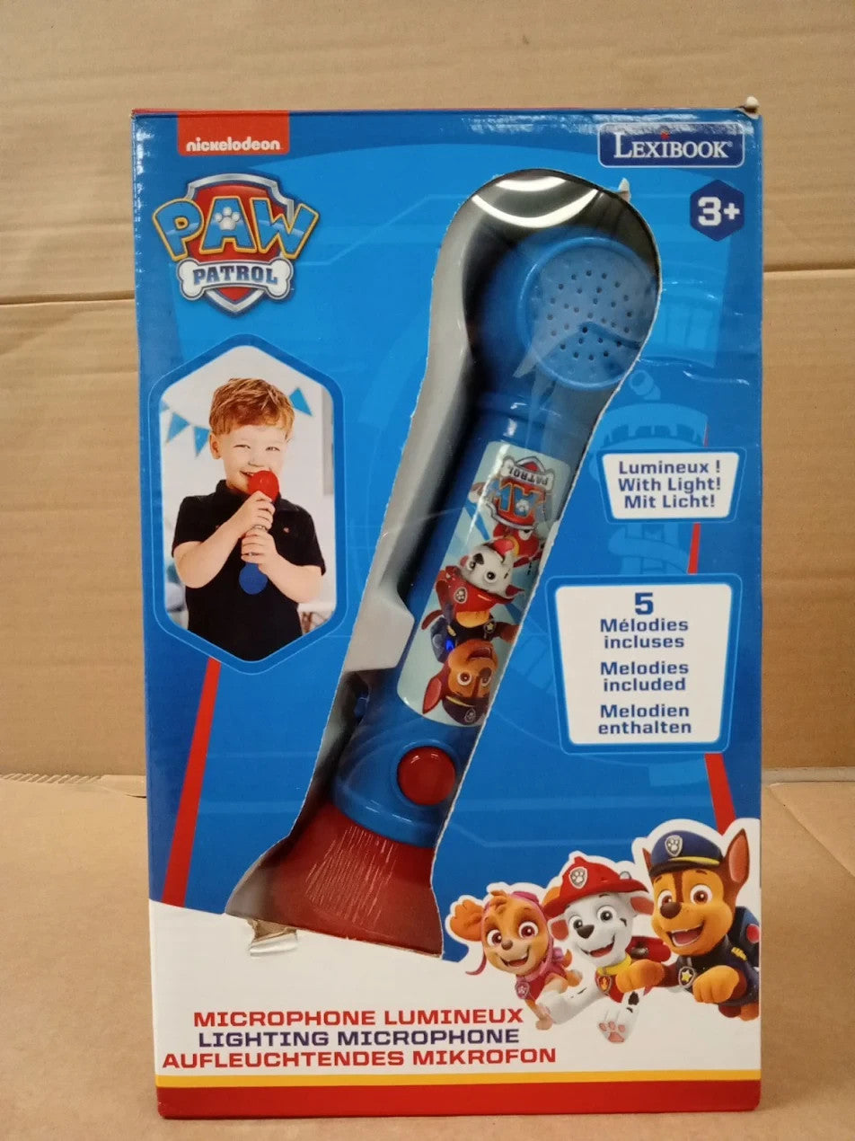 LEXIBOOK Paw Patrol Light Up Effect Microphone MIC80PA Built In Speaker Melodies