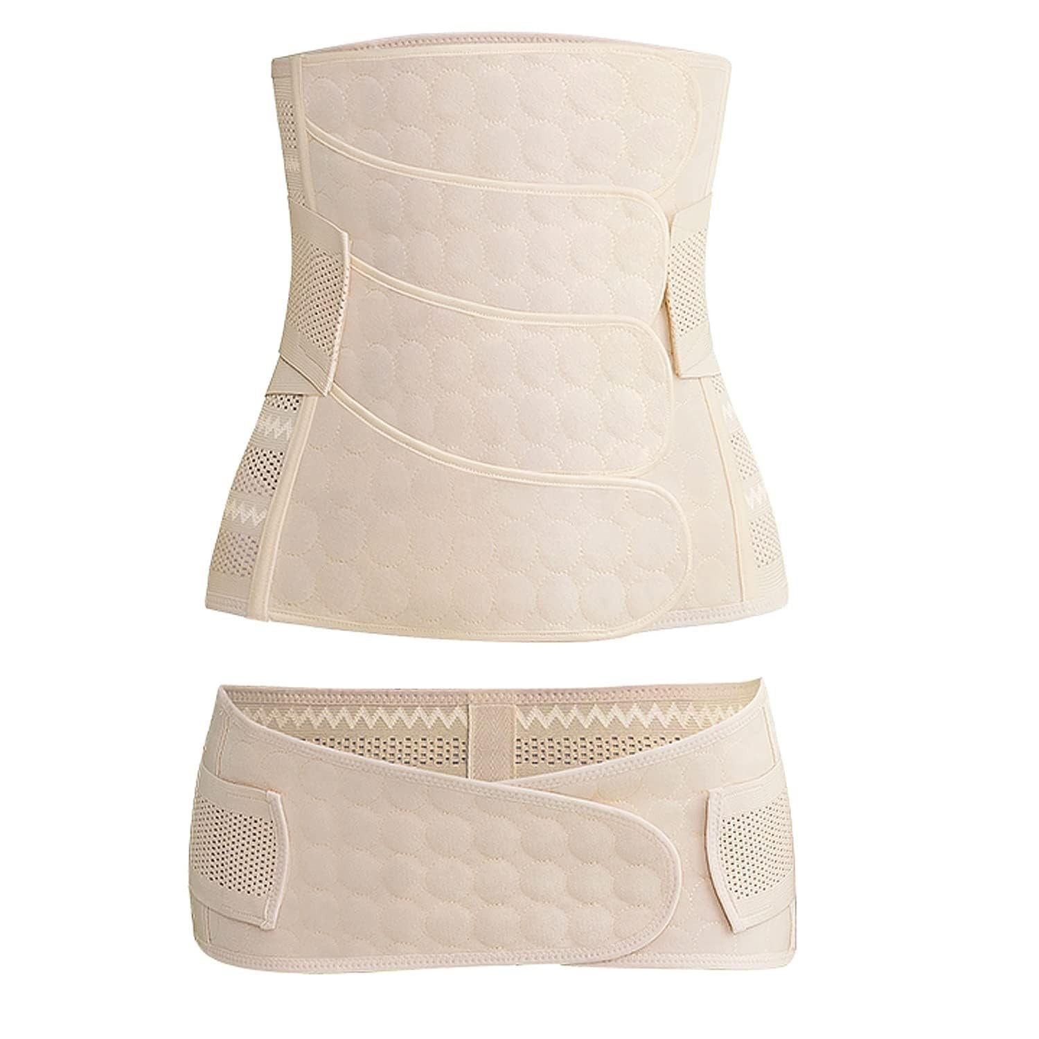 Wanyi 4 Patch Postpartum Belly Wrap Pelvis Belt 2 in 1 C Section Large New
