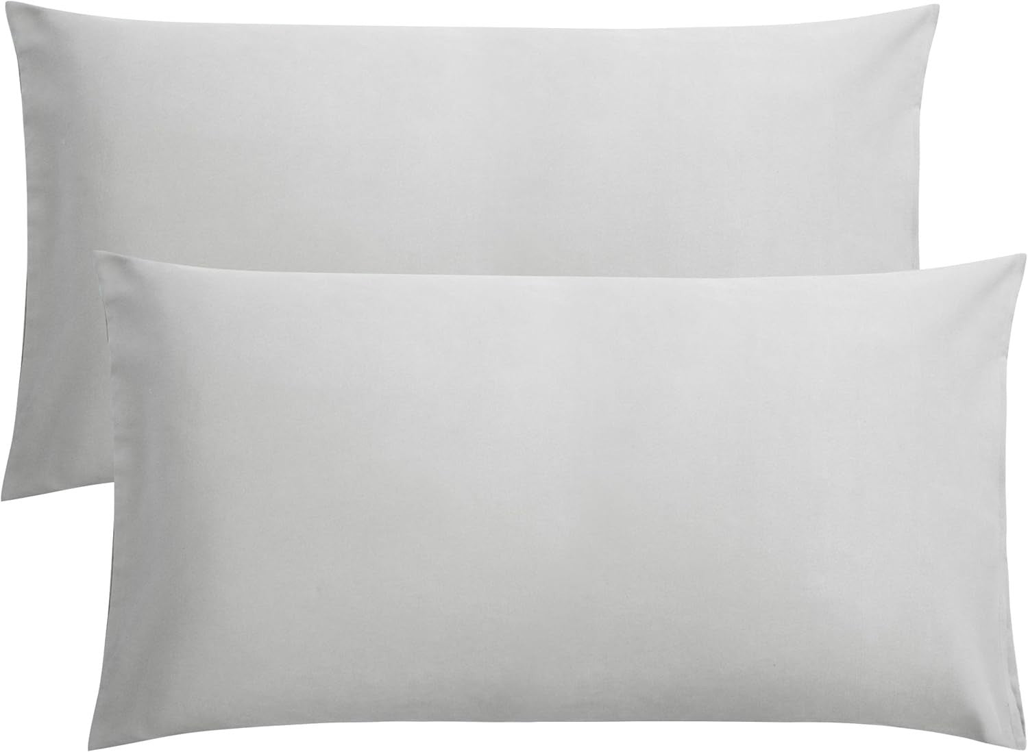 FLXXIE 2 Pack Brushed 1800 Microfiber Plain King Pillowcases 50x90cm New