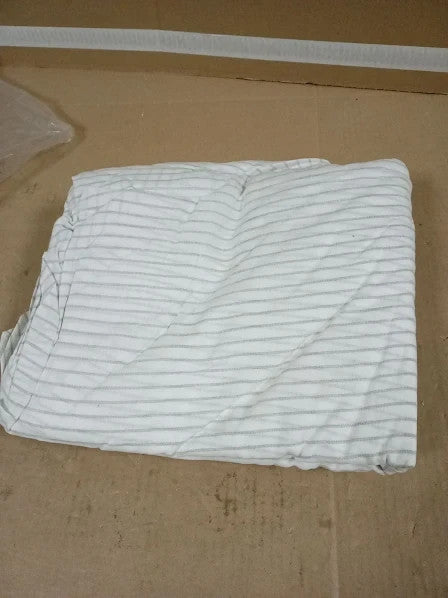 Furn Yard Hebden 100% Cotton Narrow Fitted Sheet Ultra Soft Stripe 2x1.8m New