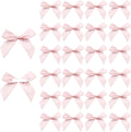 30pc Pink Mini Bows Satin Ribbon Bows Sticky Gel Pads 8x8cm Self Adhesive New