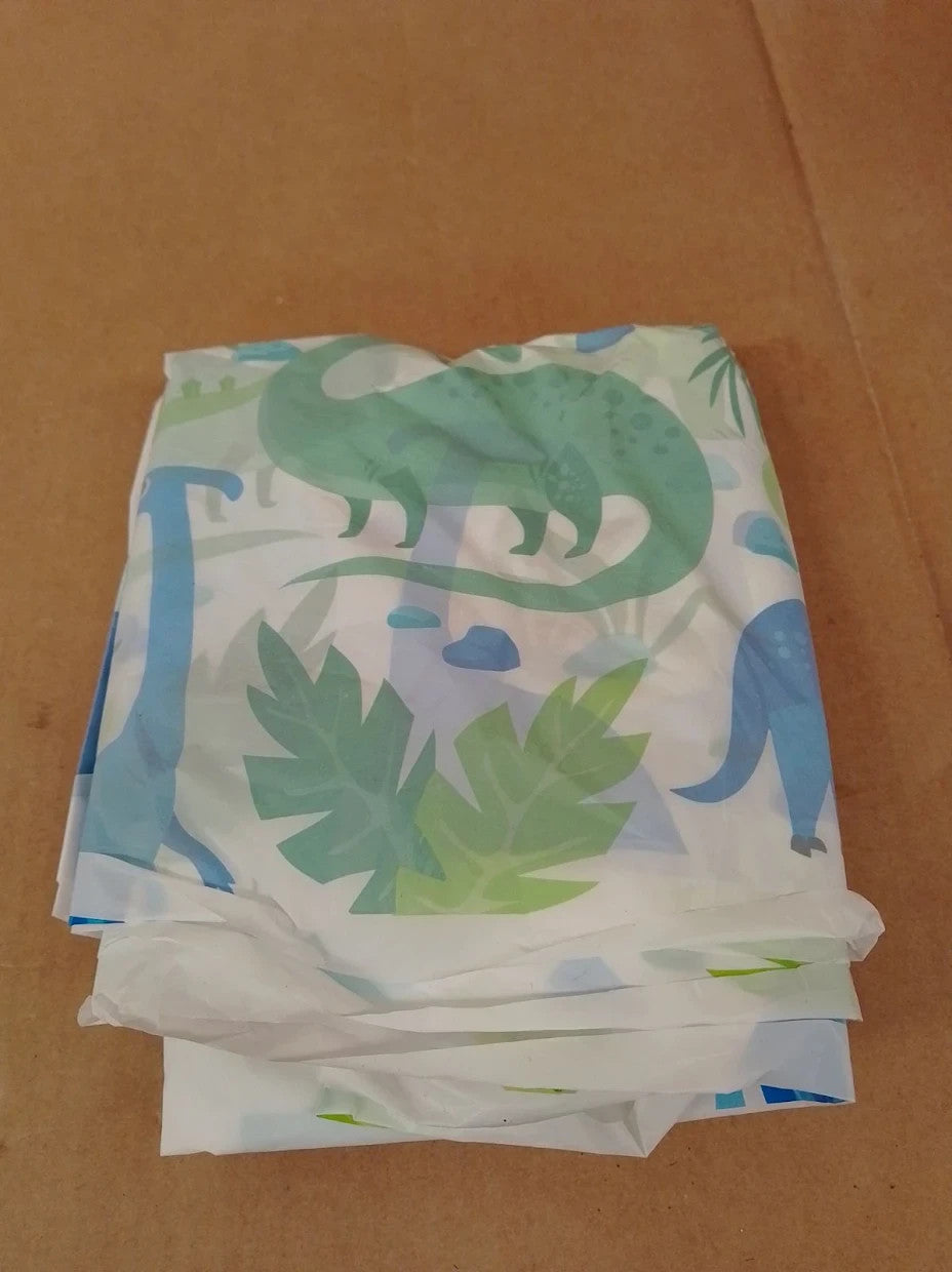 Vibrant Blue & Green Dinosaur Plastic Table Cover 137cmx213cm Perfect Parties