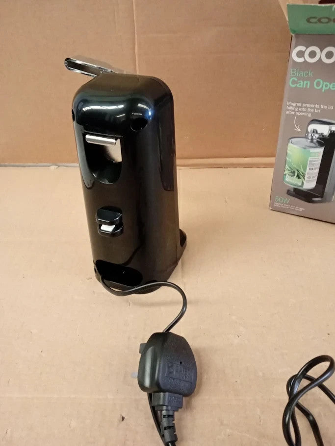 Cookworks Can Opener Black 50W Magent Prevents the Lid Falling The Tin
