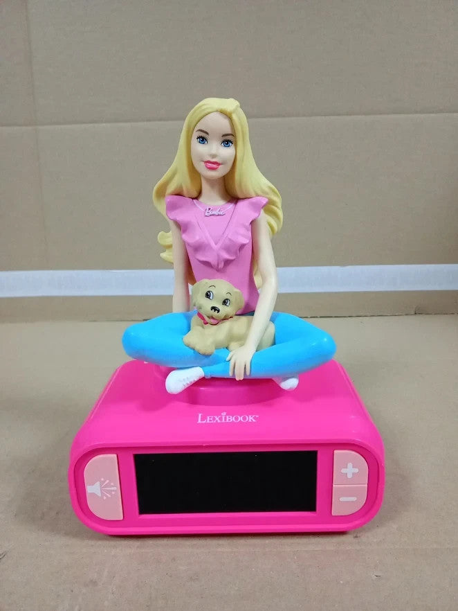 Lexibook Barbie Nightlight Alarm Clock LCD Backlit Snooze Pink RL800BBLXB Design