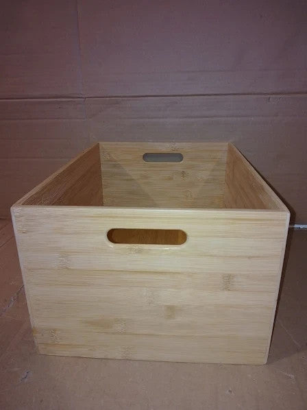 Zeller Storage Box Bamboo Wood Multi Colour Stackable 40x30x21cm