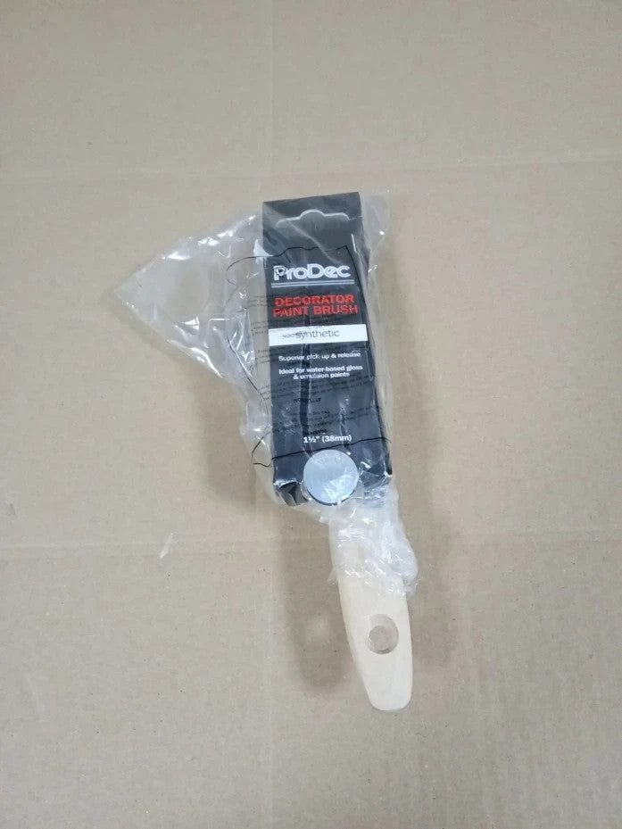 ProDec 1.5 Inch Synthetic Paint Brush 38mm Emulsion Gloss Satin Pure Design New