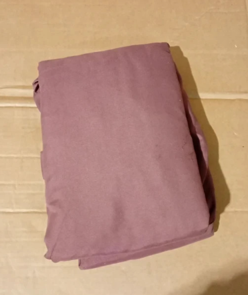 Small Double Bed Valance Purple Frilled Platform Base Skirt 4ft Microfiber New