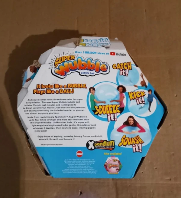 Wubble Super Bubble Ball Blue Inflatable Outdoor Toy 80cm Ages 6+ Design