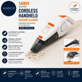 Vax Gator Cordless Handheld Vacuum Cleaner Lightweight Quick Cleaning 0.3L