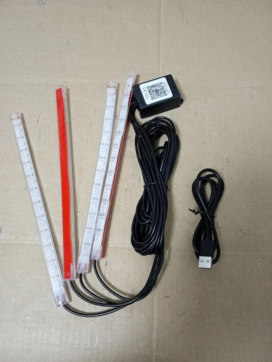 Letrade Interior Car LED Light Strip Music Sound Activated App Control New