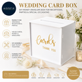 Gudelak Wedding Card Box PVC Gift Box White DIY Money Envelope Decorations