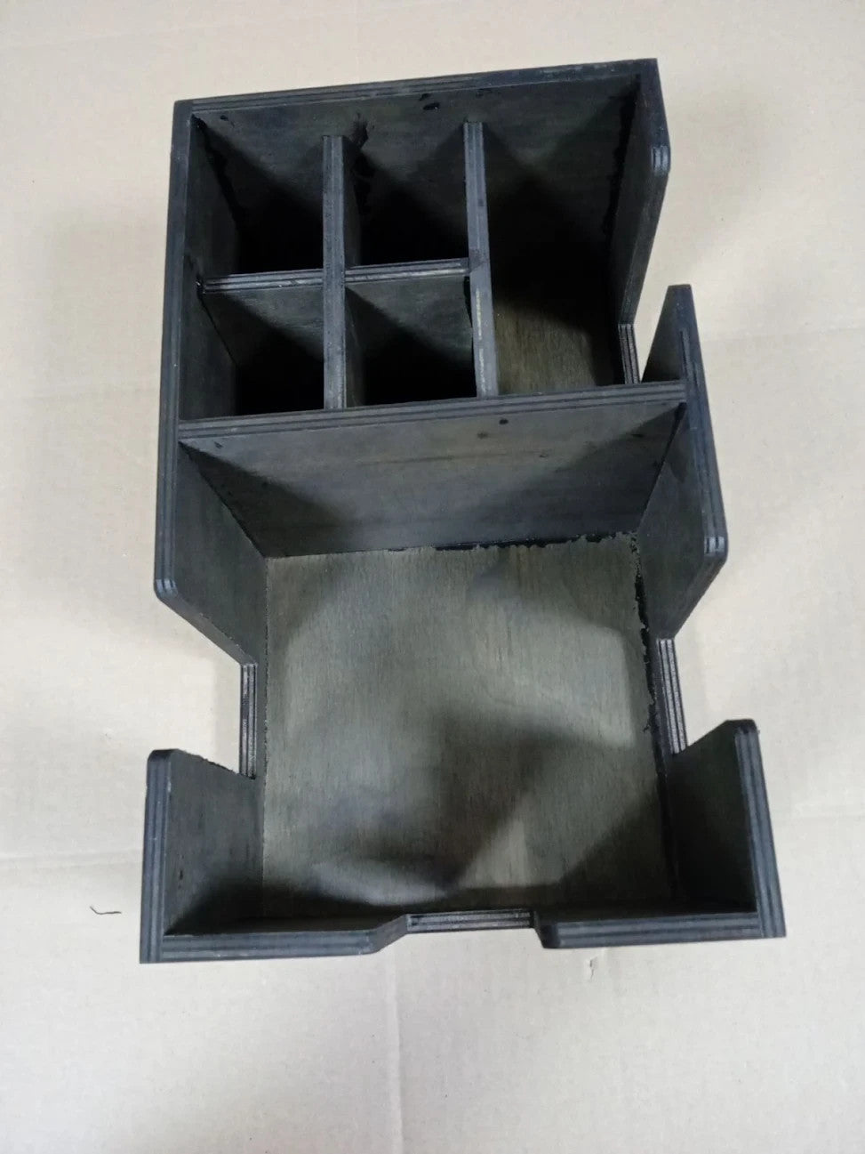 Drinkstuff Wooden Bar Caddy Napkin Holder Premium Home Coffee Station Organizer