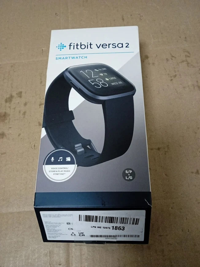 Fitbit Versa 2 Health Fitness Smartwatch Voice Control Sleep Score Music Black
