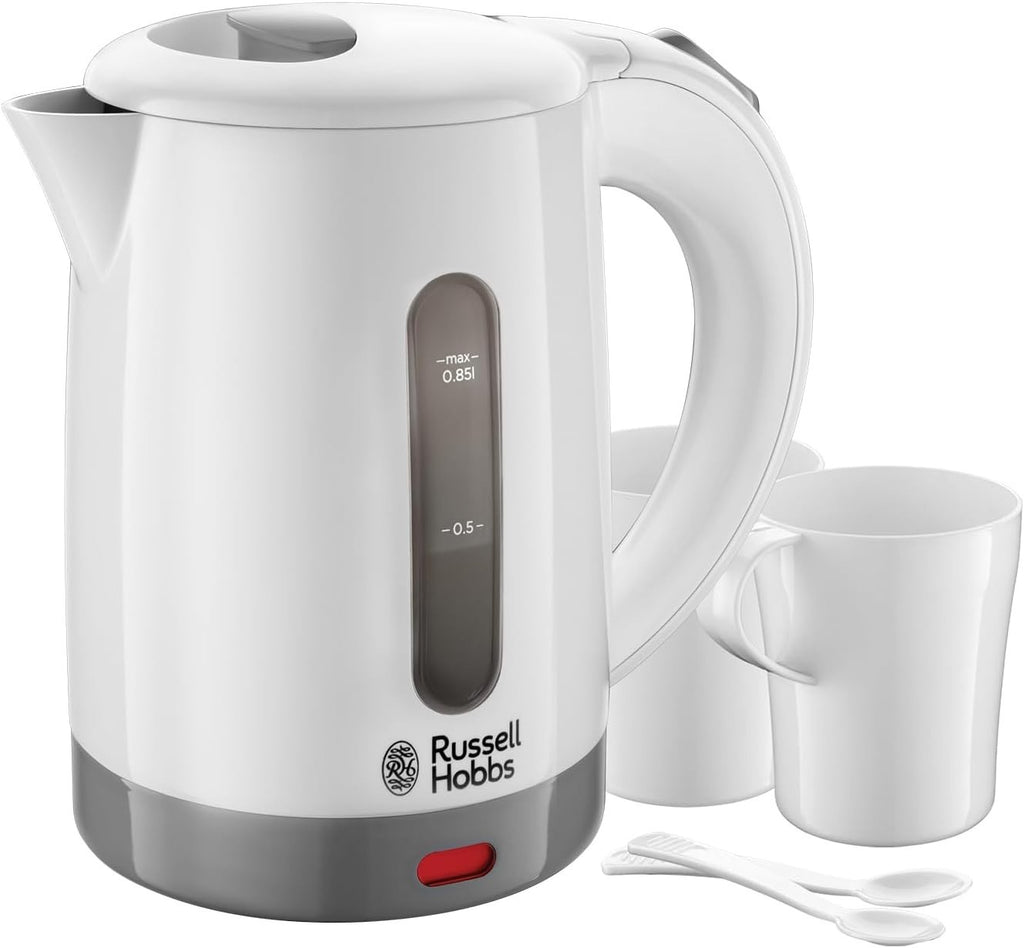 Russell Hobbs Electric 0.85L Travel Kettle Small Compact Dual Voltage 1kw New
