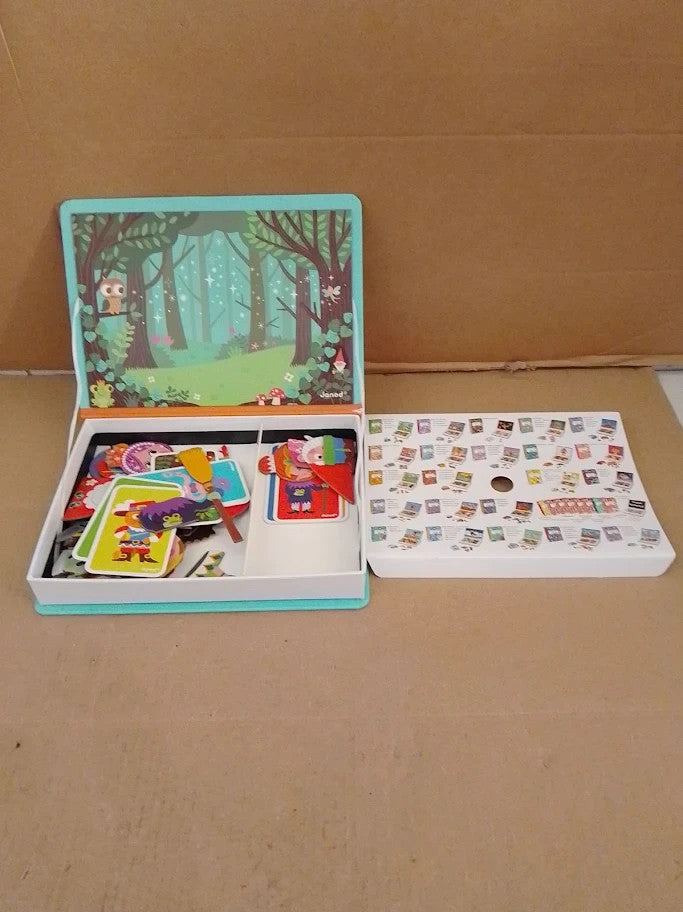 Janod Magnetic Book Story Book Magnetic Educational Set Encourages Motor 3+