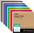 Cricut Permanent Vinyl Pack Of 25 30.5x30.5cm Adhesive Vinyl Sheets New