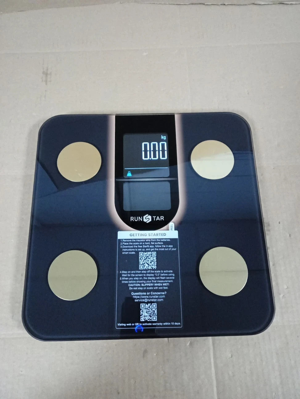 Runstar Body Weight Bathroom Scales 8in1 Display High Precision Heart Rate New