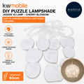 Kwmobile DIY Puzzle Lampshade Jigsaw IQ Lamp Cherry Blossom Flower Light 40cm
