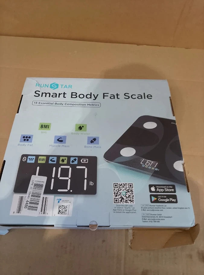 RunSTAR Scale Body Weight Fat Percentage High Precision 0.1lb Bathroom Scale New