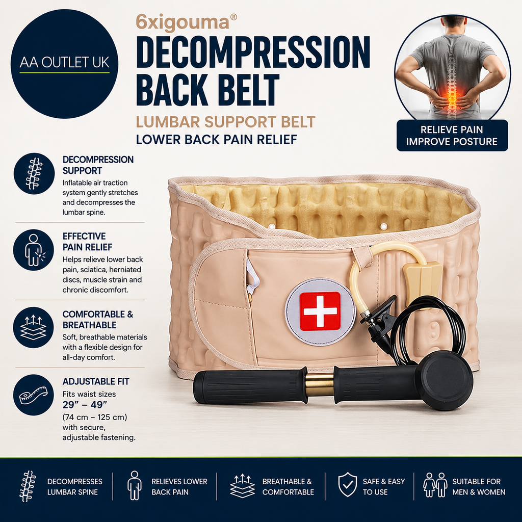 6xigouma Decompression Lower Back Belt Lumbar Support Belt Men Women