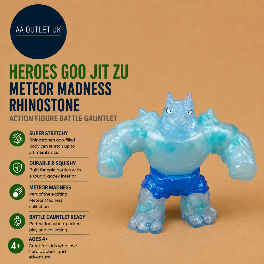 Heroes Goo Jit Zu Meteor Madness Rhinostone Action Figure Battle Gauntlet New