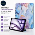 Vozehui Case iPad Air 13in M2 2024 Pencil Holder Support Touch ID Auto Wake