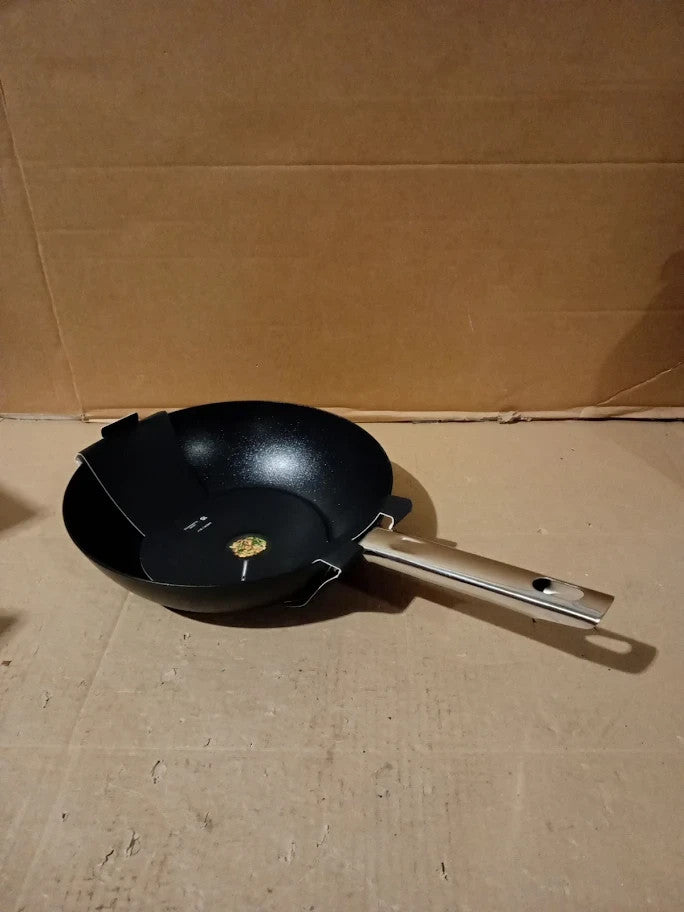 MasterClass Professional Non Stick Carbon Steel Induction Safe Wok 24cm New