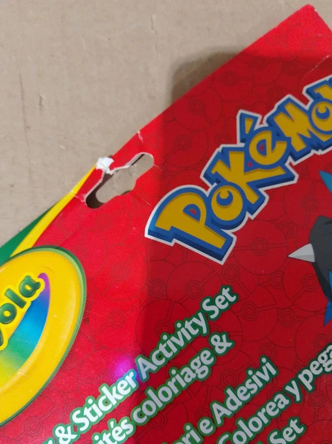 Crayola Pokemon Colour Activity Kit Includes 32 Colouring Pages Pikachu 3+ New