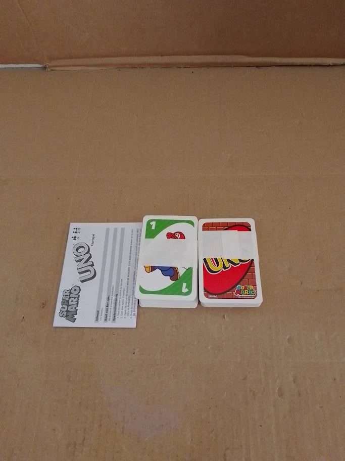 Mattel Games UNO Super Mario Card Animated Character Themed Collector 7+ New