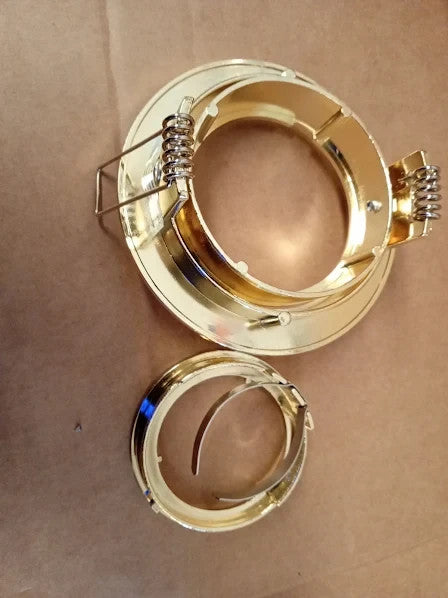 Knightsbridge Recessed Spotlight  Tilt Twist Lock Downlight Brass Pre Wired 230V