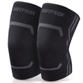 Bodyprox Knee Compression Sleeve 2 Pack Men Women Support Brace Medium Black