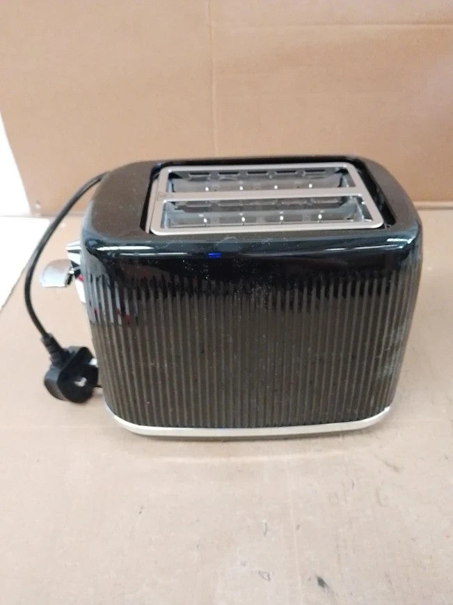Breville Bold 2 Slice Toaster High Lift Wide Slots Black Silver Chrome VTR001