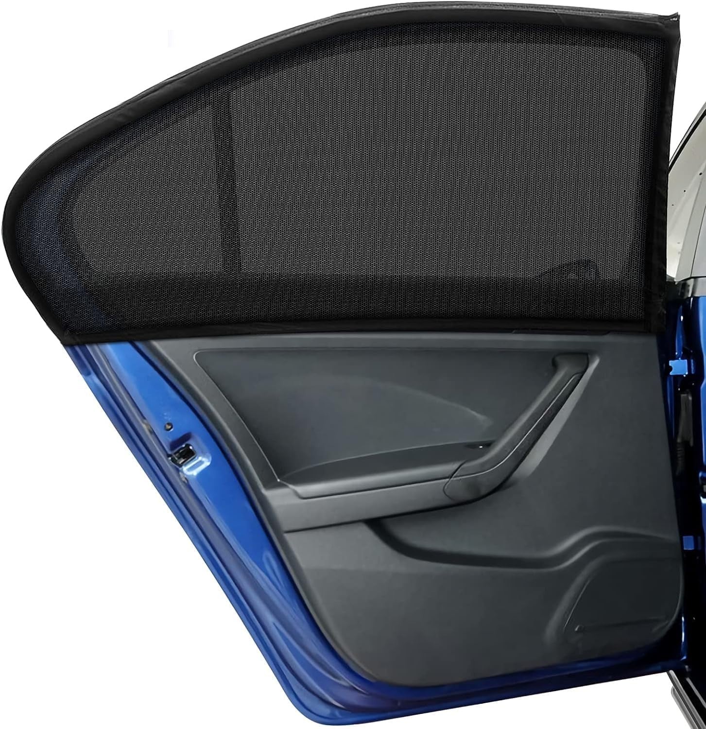 Ram Car Side Window Sun Shades 2 Pieces 42x20 Inch Universal Black UV Shield New