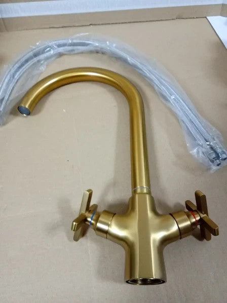 Belz Kitchen Sink Mixer Taps Monobloc Swivel Spout Chrome Brass Dual Lever New