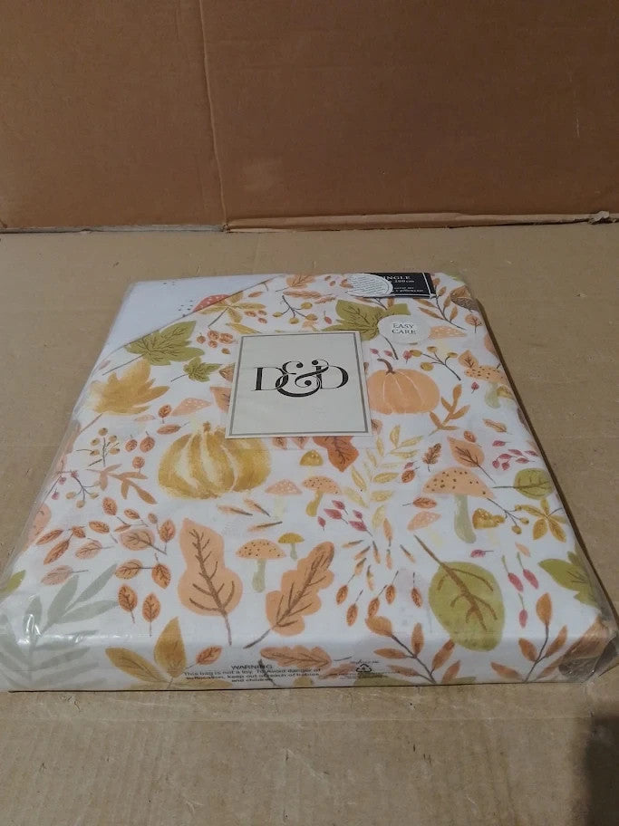 Dreams & Drapes Design Autumn Foliage Duvet Cover Set Single Orange New