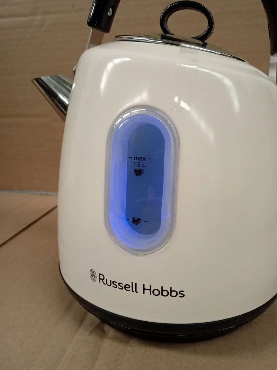 Russell Hobbs Electric Kettle Hot Water Tea Coffee 1.5L 3000W Cream 28132