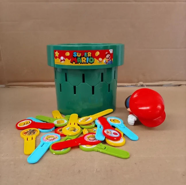 TOMY Pop Up Super Mario Board Game Family Design 2 4 Players Ages 4+ Unisex