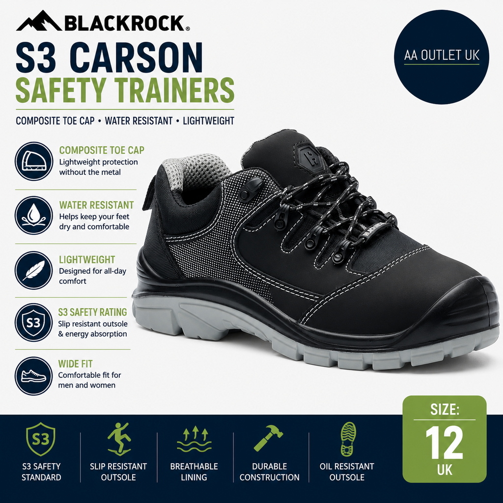 Blackrock S3 Carson Composite Safety Trainers Water Resistant Lightweight 12 UK