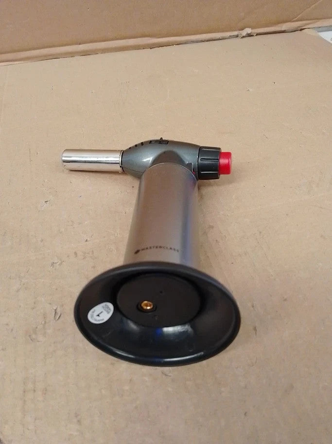 MasterClass Blow Torch Refillable Chef  Adjustable Anti flare Flame Grey New