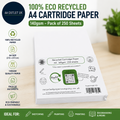 100% Eco Recycled Art A4 Cartridge Paper White Great Art Paper 140gsm 250sheets