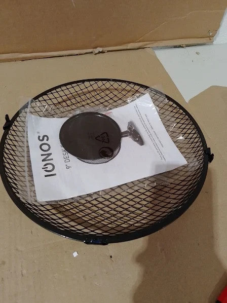Ionos 9in Desk Fan 2 Speed Adjustable Angle Portable Carry Handle 27x20x38cm